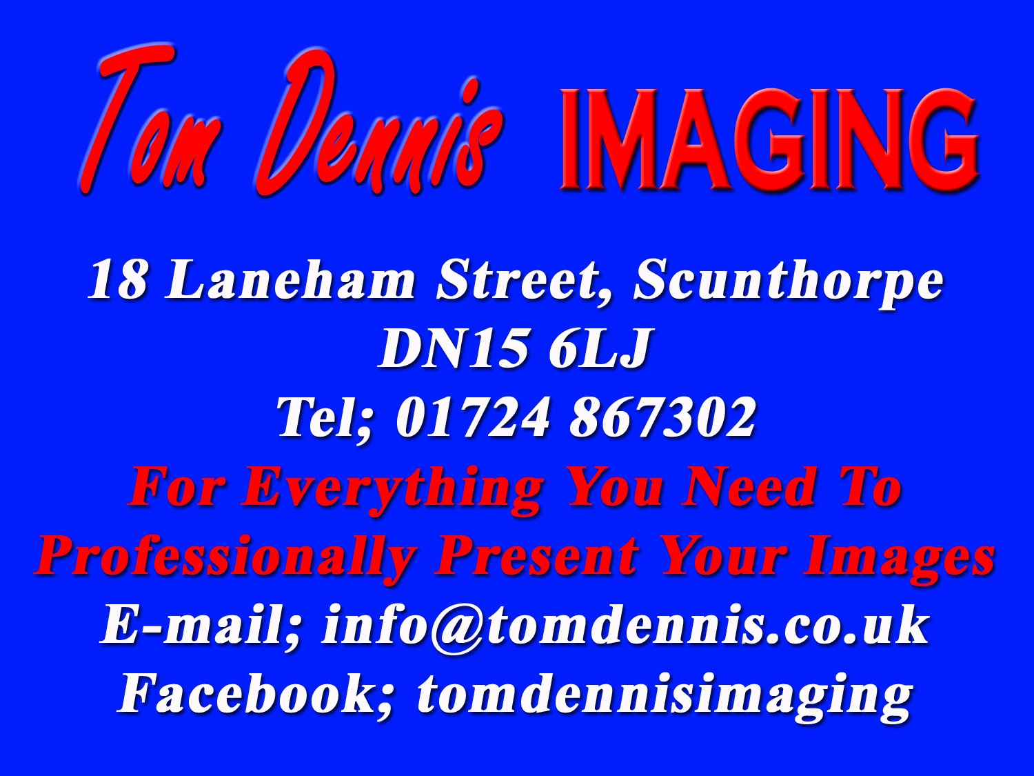 Logo of Tom Dennis Imaging Picture And Photo Framing Services In Scunthorpe, South Humberside Logo of Tom Dennis Imaging Picture And Photo Framing Services In Scunthorpe, South Humberside