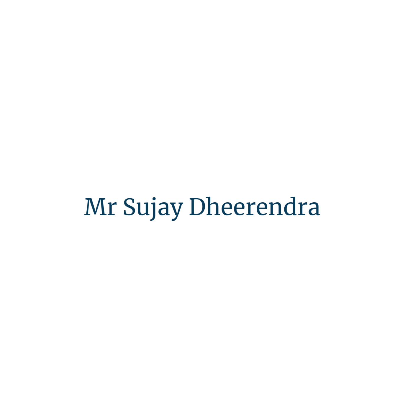 Logo of Mr Sujay Dheerendra