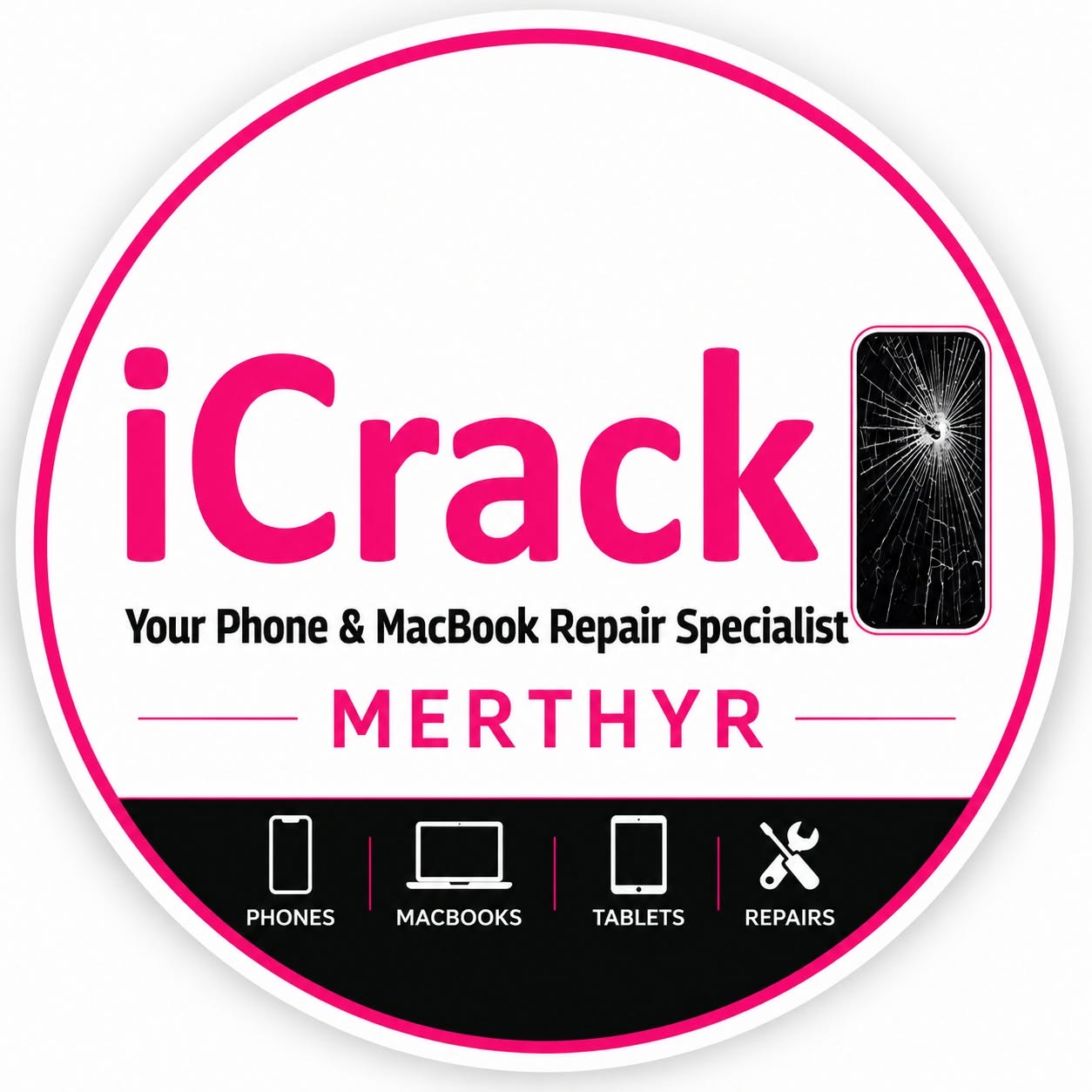 Logo of iCrack Merthyr Mobile Phone Repairs In Merthyr Tydfil, Wales Logo of iCrack Merthyr Mobile Phone Repairs In Merthyr Tydfil, Wales