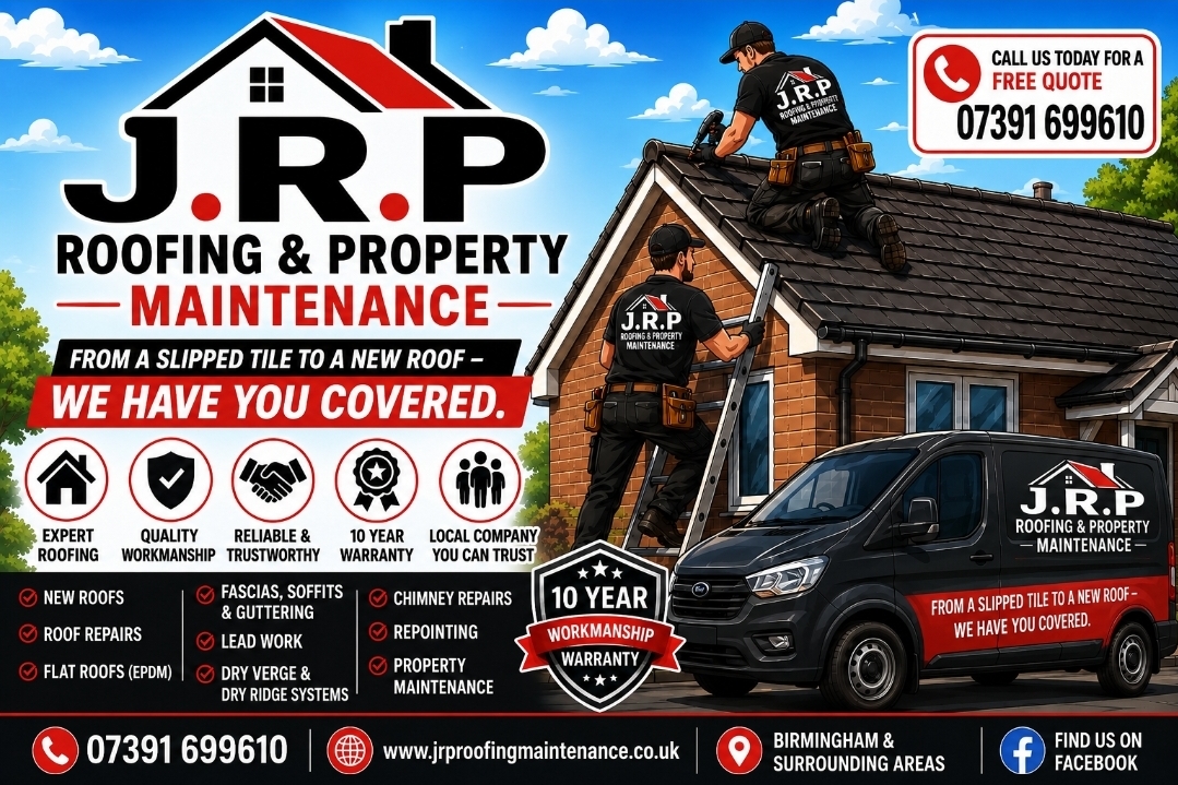 Logo of JRP roofing Property Maintenance