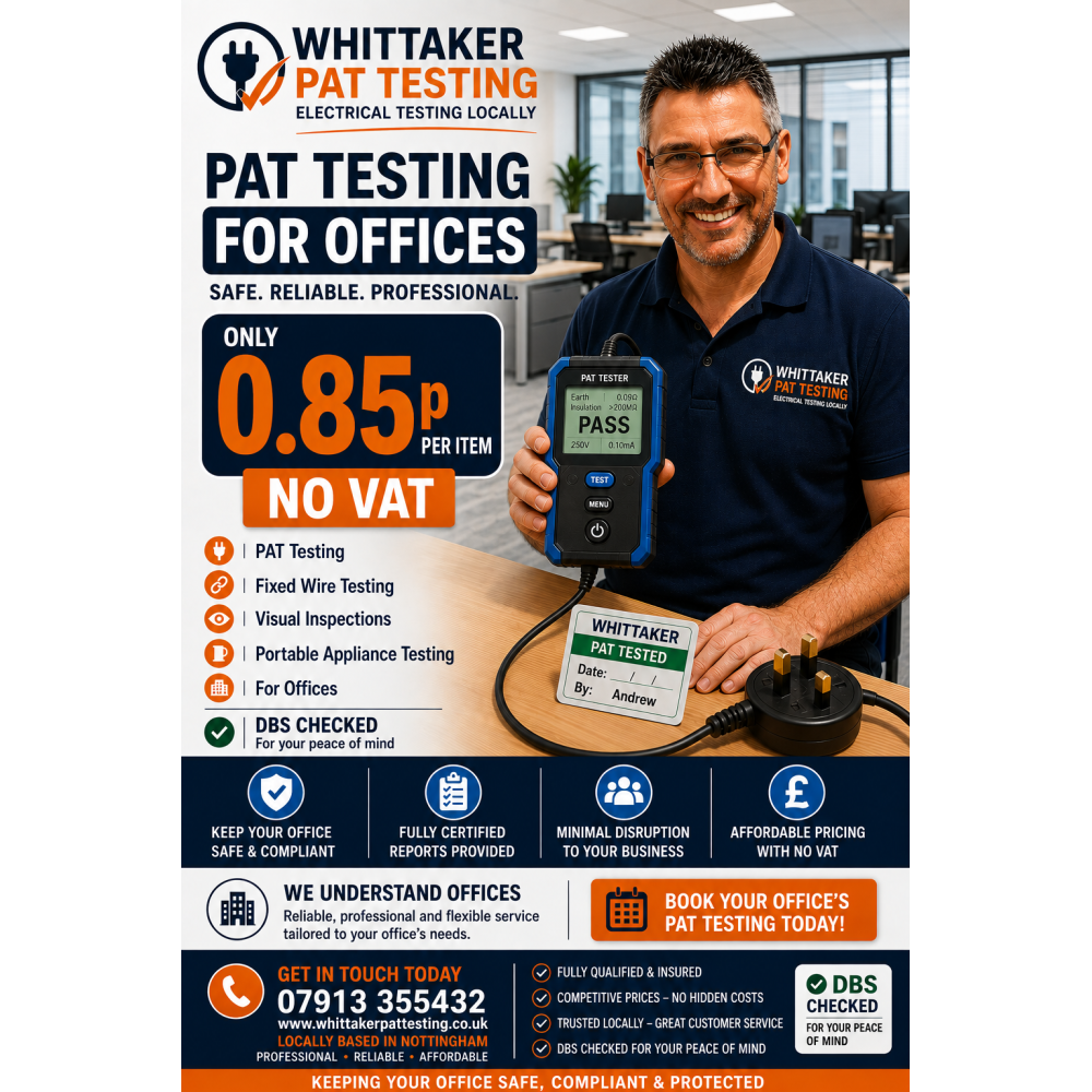 Logo of Whittaker Pat Testing Electrical Engineers In Alfreton, Derbyshire Logo of Whittaker Pat Testing Electrical Engineers In Alfreton, Derbyshire