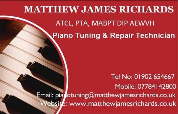 Logo of Piano Tuner Wolverhampton Matthew James Richards Pianos - Tuning And Repairs In Wolverhampton, West Midlands