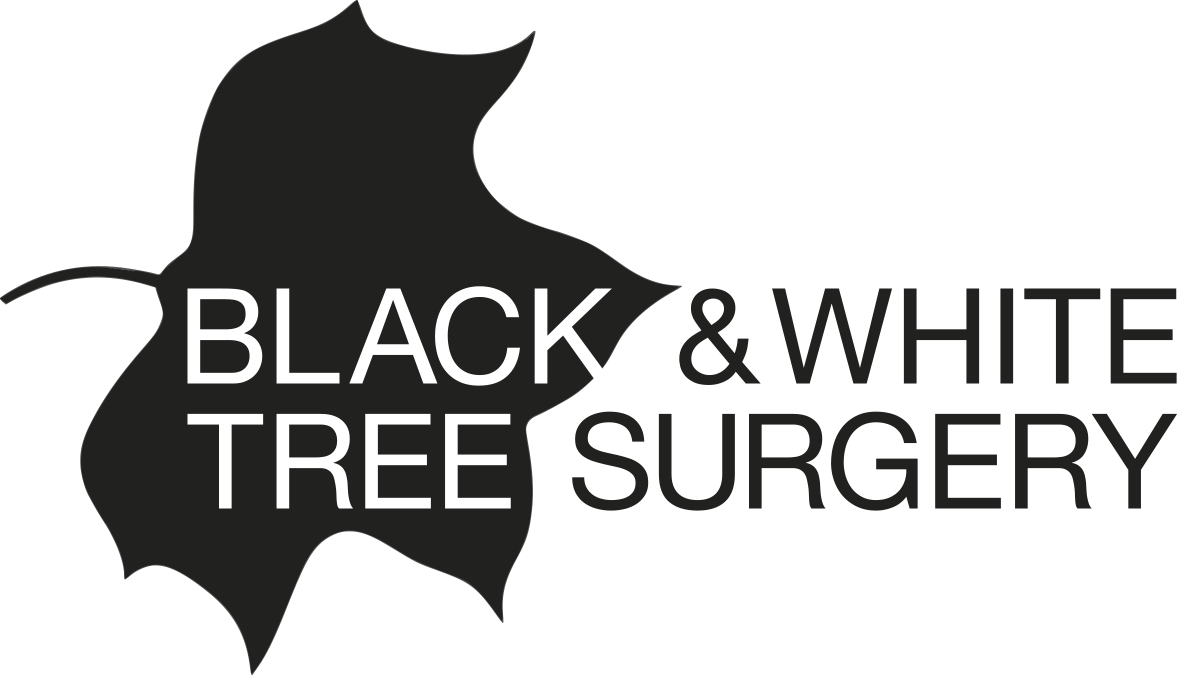 Logo of Black and white tree Surgery