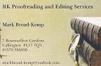 Logo of BK Proofreading and Editing Services Editorial And Proof Reading Services In Callington, Cornwall