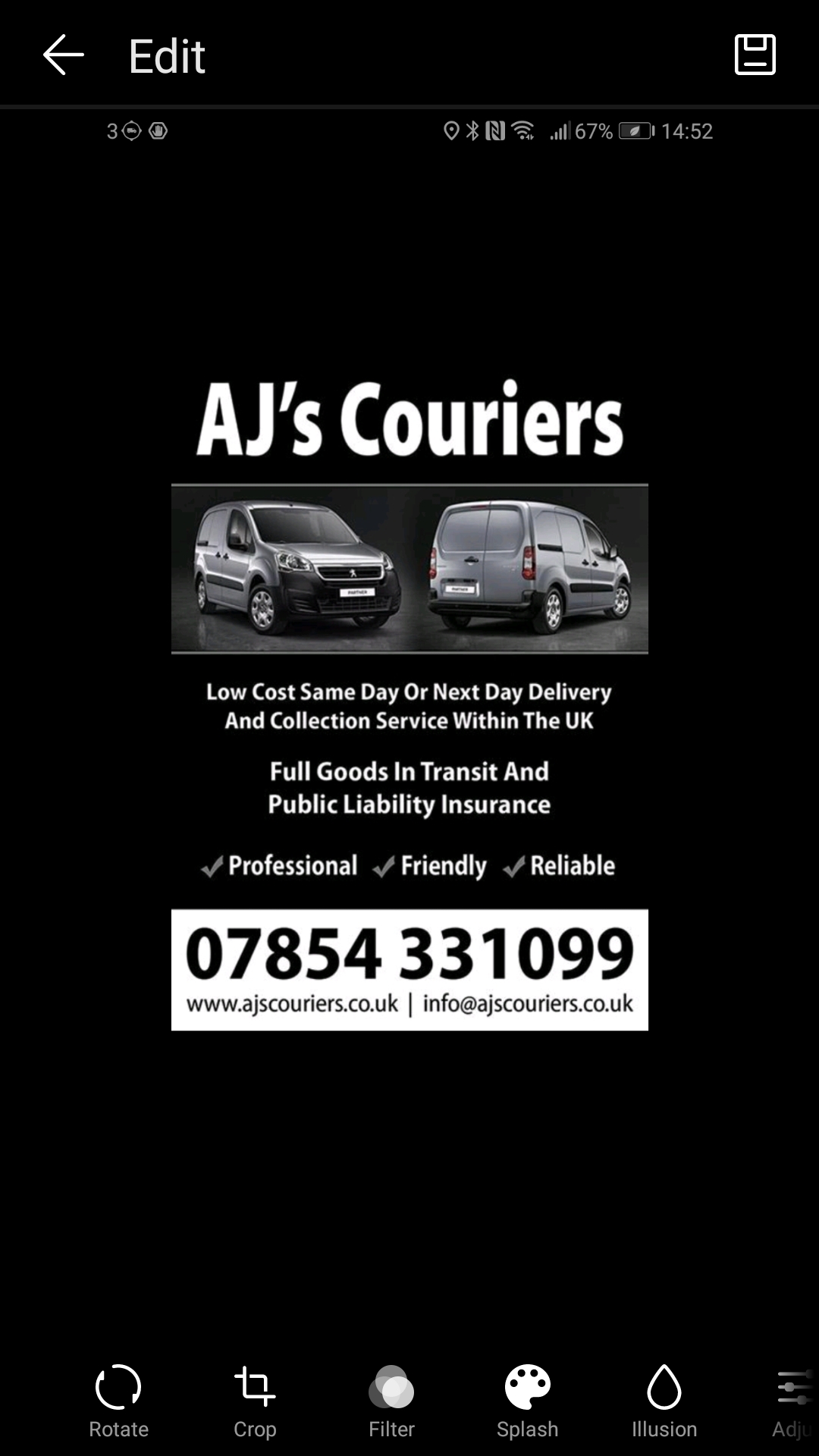 Logo of AJs Couriers