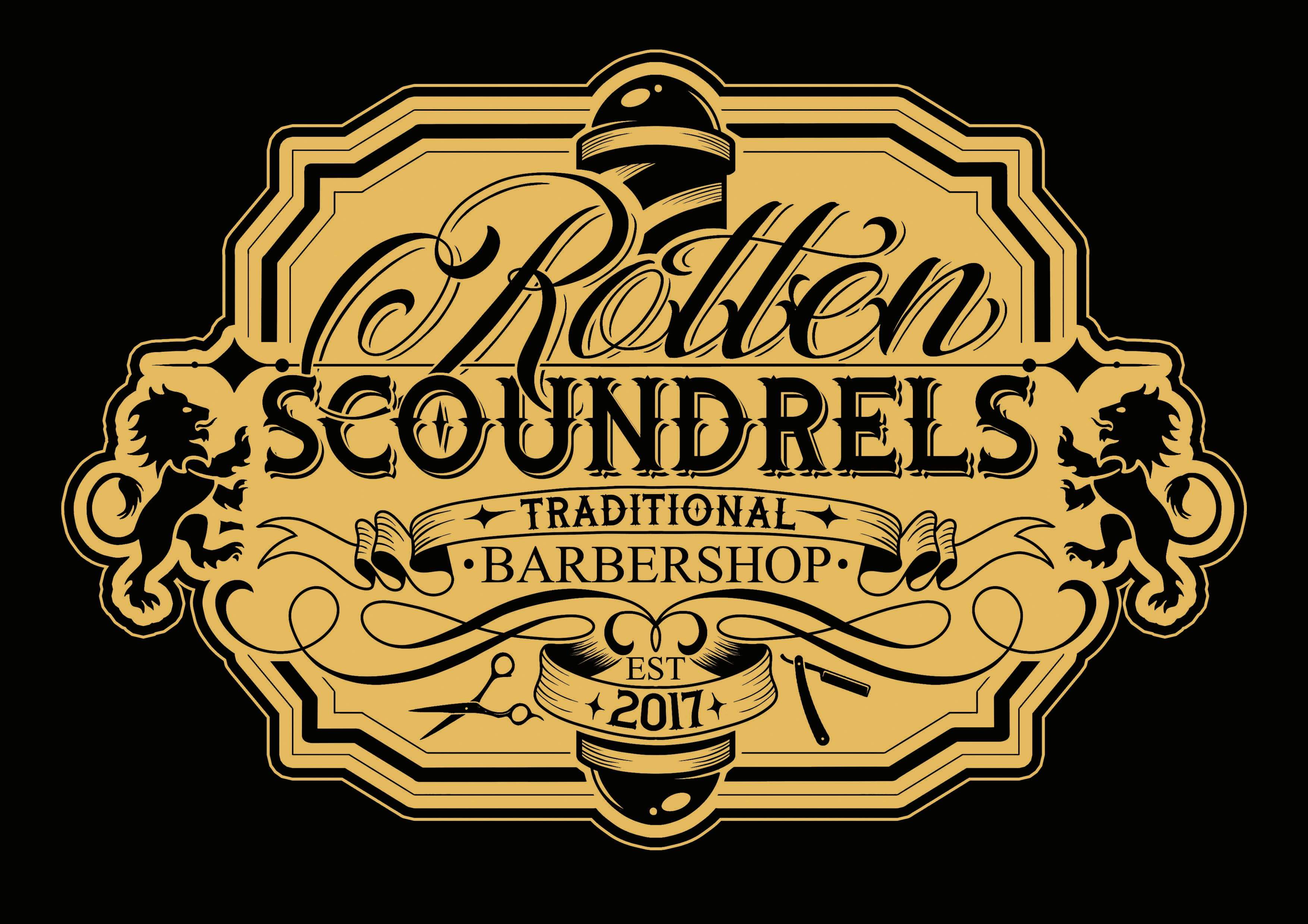Logo of Rotten Scoundrels Barbers In Middlesbrough, Cleveland